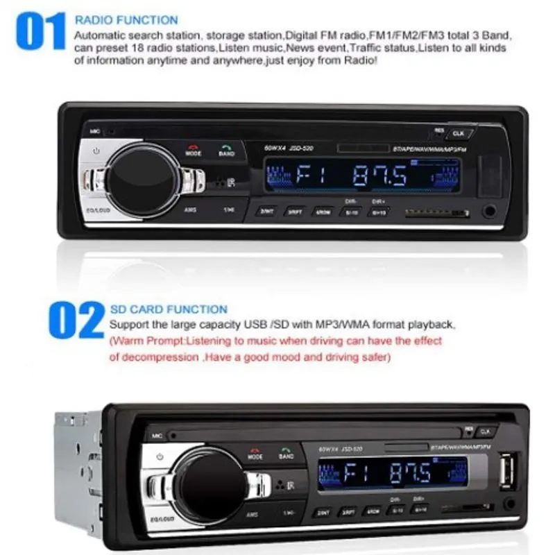 Radio Universal Usb, Aux Dhe Bluetooth 12v  view 4