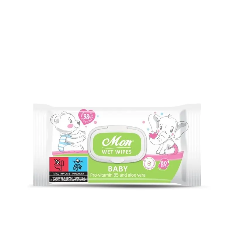 Lecka Wet Wipes Mon Baby 80pcs