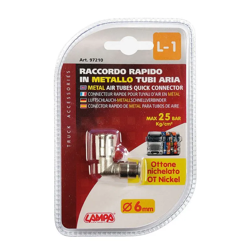 Konektor Ajri Metalik 90° Ø6mm Kamioni view 3