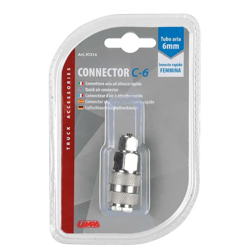 Konektor Ajri Metalik Femeror C-6 Ø6mm Kamioni view 3