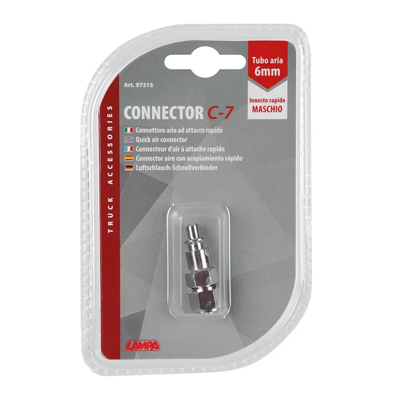 Konektor Ajri Metalik Mashkullor C-6 Ø6mm Kamioni view 3