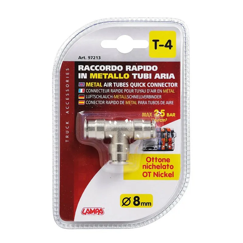 Konektor Ajri Metalik T-6 Ø8mm Kamioni view 2