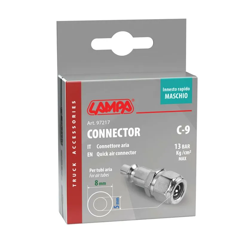 Konektor Ajri Metalik Mashkullor C-6 Ø8mm Kamioni view 3