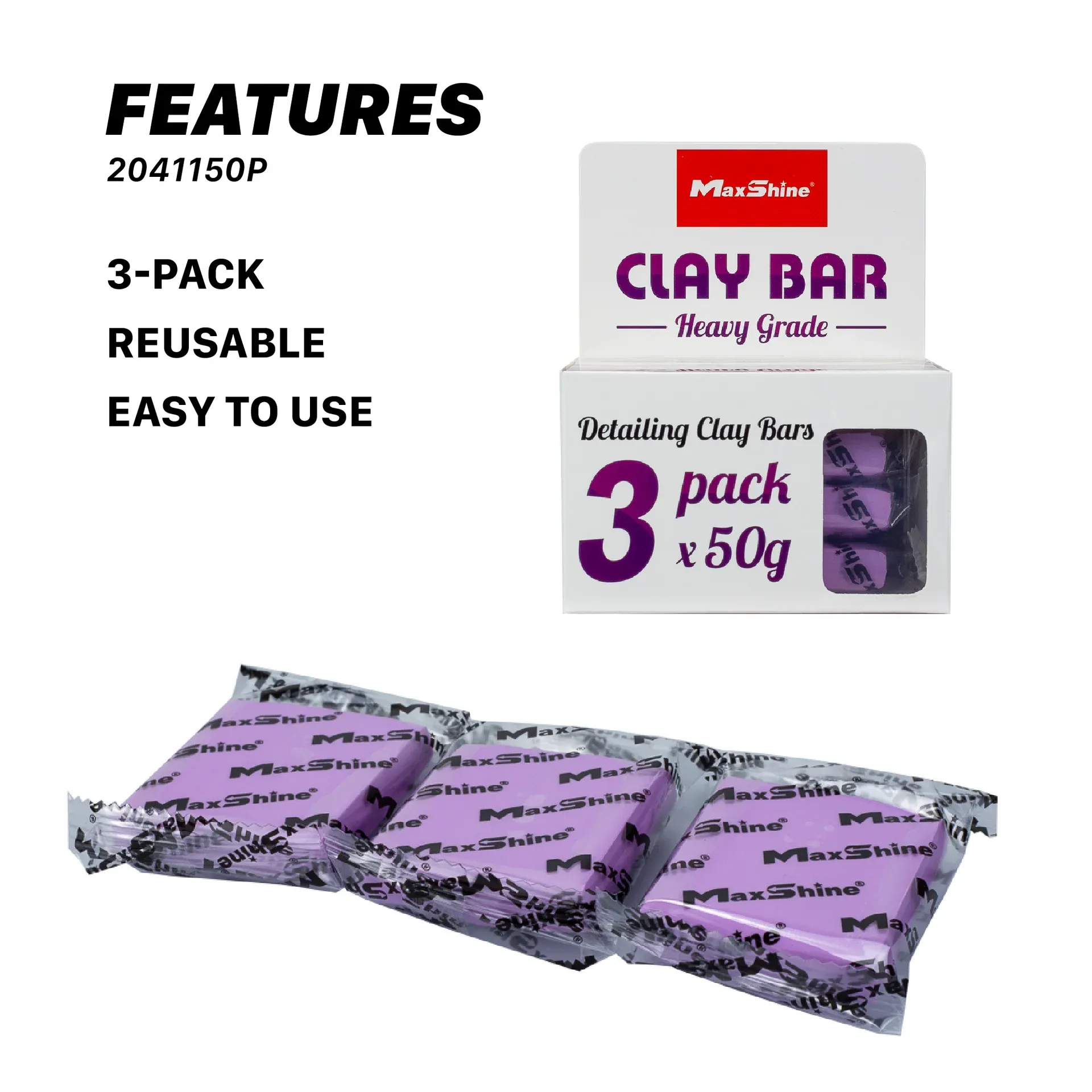 Kit Polirimi Clay Bar Me Prerje Te Rende 50g 3cope