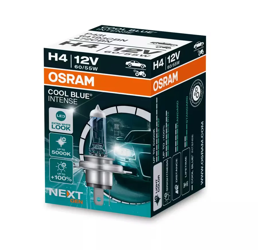 Lampa H4 12v 60/55w +100% Cool Blue Intense ®