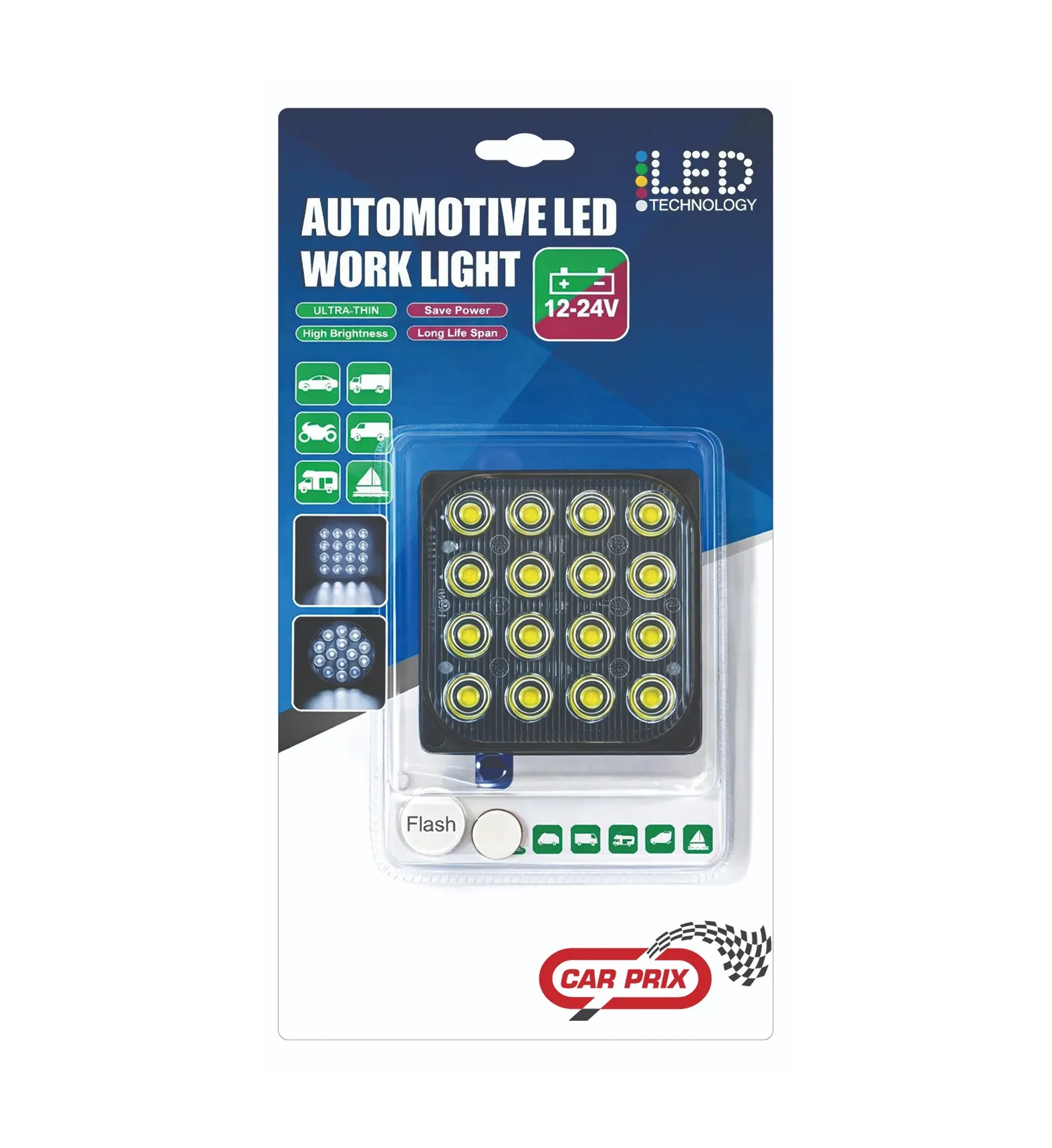 Reflektor Led 12-24v 16led