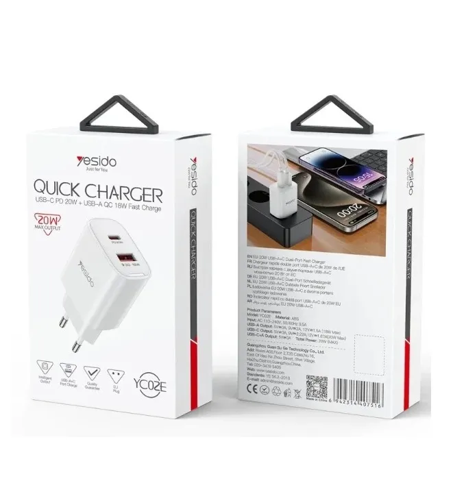Karikues I Shpejte Type-c & Usb 20w