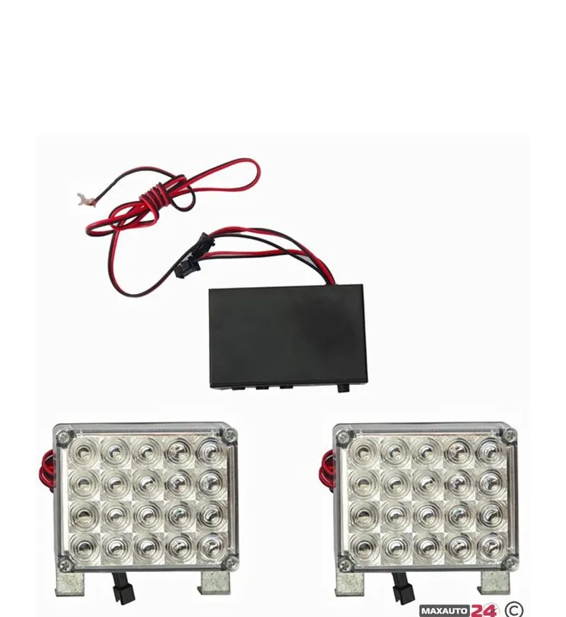 Drite Led Blu E Çelet/e Kuqe 1174 – 2 Cope