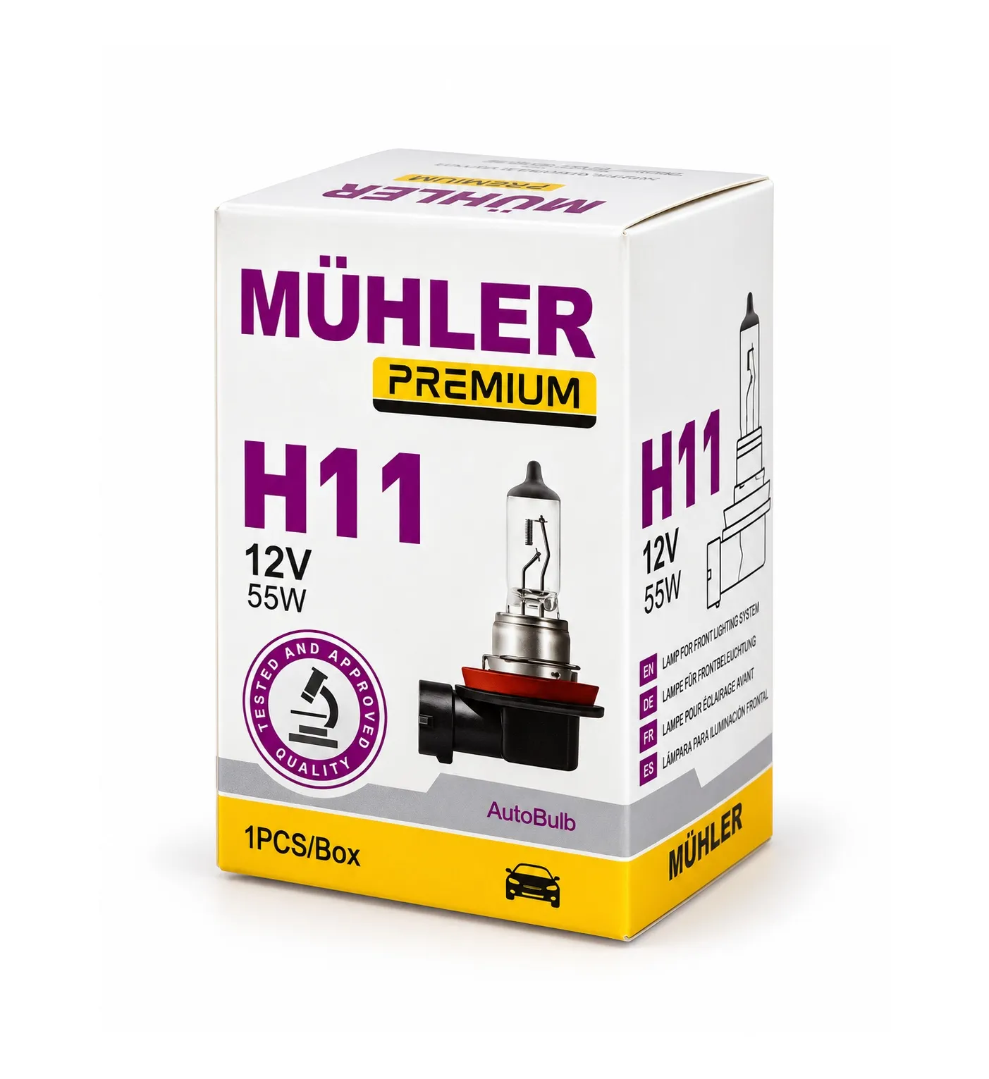 Lampa H11 12v/55w Kuti Muhler